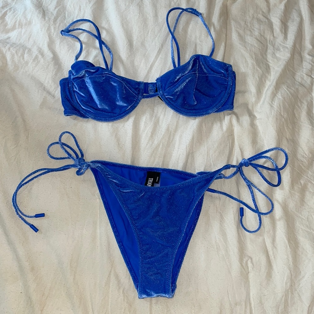 Triangl bikini blue